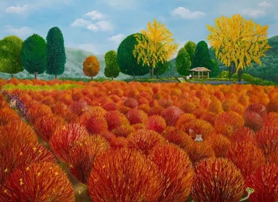 붉은 들판에 희망을 심는 화가, 이소영 작가...삶의 멈춤을 치유와 위로의 풍경으로 바꾸다