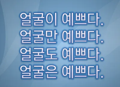 [최태호의 삼삼한 우리말] 얼굴이 예쁘다/얼굴만 예쁘다/얼굴도 예쁘다/얼굴은 예쁘다