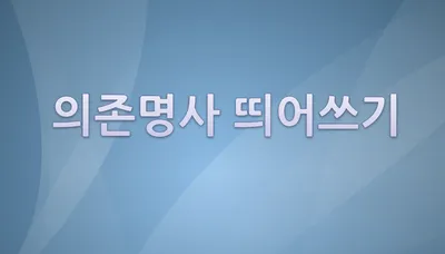 [최태호 교수의 삼삼한 우리말] ☆의존명사 띄어쓰기☆