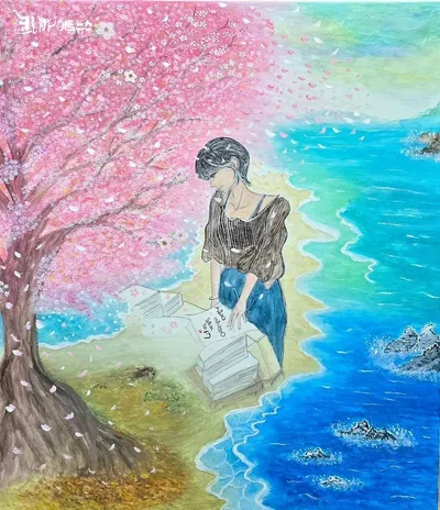 [KAN: 옴니버스 아트] 숨이톡 시인의 "벚꽃사랑" 감성 시와 노래