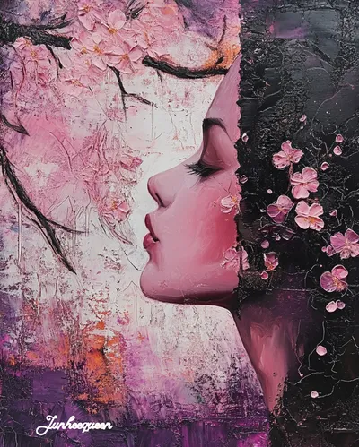 [KAN: 옴니버스 아트] 준희퀸 서양화가의 핑크빛 "벚꽃" 스토리