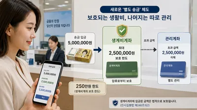 생계비계좌 한도 초과금 자동 분리 송금…2027년 1월부터 시행