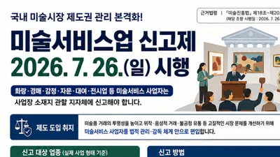 [기획] '미술서비스업 신고제' 지금부터 준비해야 합니다.
