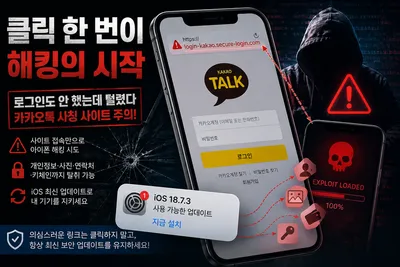 “로그인도 안 했는데 털렸다”… 카카오톡 사칭 사이트, 아이폰까지 노렸다.