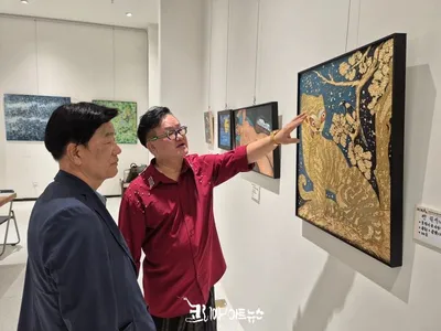 레전드 가수 전원석 화백, 중국 칭다오서 현대미술 작가로 초청전시