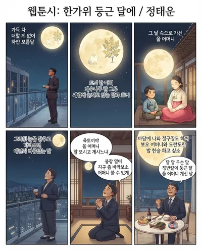 [KAN 만화] 남천 정태운의 "한가위 둥근 달에"