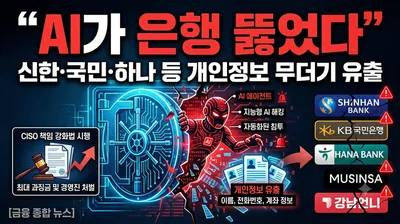 "AI가 은행 뚫었다" 신한·국민·하나 등 시중은행, 인공지능 해킹에 무더기 개인정보 유출