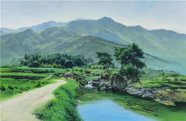 이영희, 고향 가는 길, Oil on canvas, 100x65cm, 2024