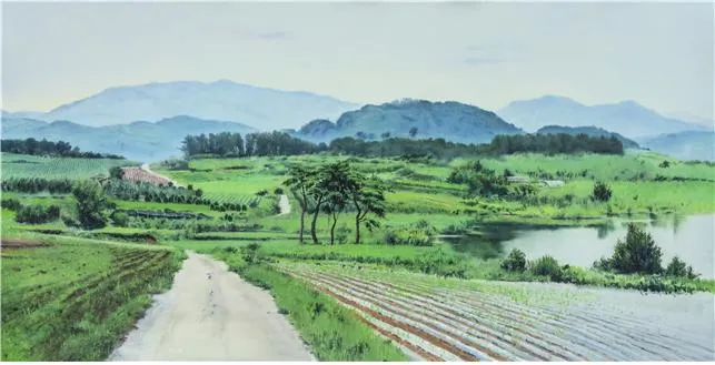 이영희, 고향 가는 길 3, Oil on canvas, 116.6x60cm, 2022