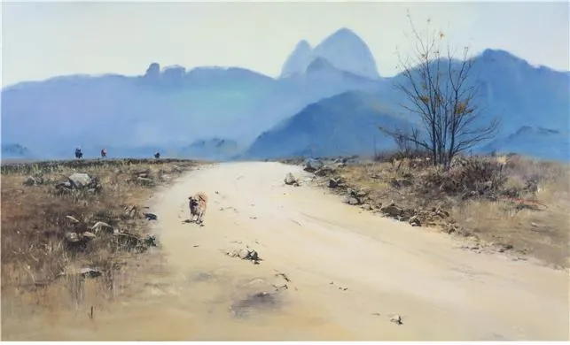 이영희, 마이산 가는 길, Oil on canvas, 130x80cm, 2023