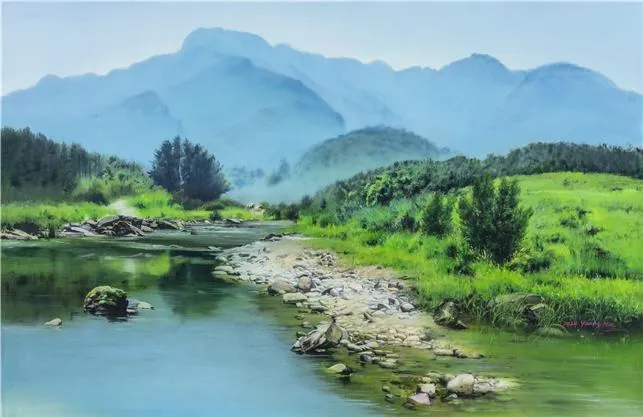 이영희, 운악산 가는 길, Oil on canvas, 100x65cm, 2023