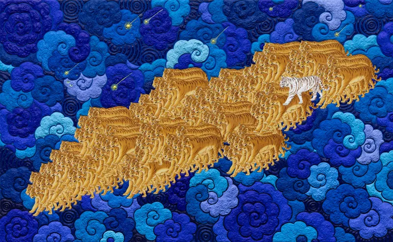 <김경원 작가_푸른 밤을_날아서_80x130cm_2025 / 미래에셋증권 제공>